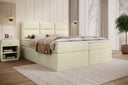 Lit boxspring Carito Bouclé avec USB et espace de rangement