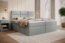 Lit boxspring Carito Bouclé avec USB et espace de rangement