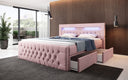 Boxspringbett Menzogna Samt mit LED und Stauraum (2 Schubladen)