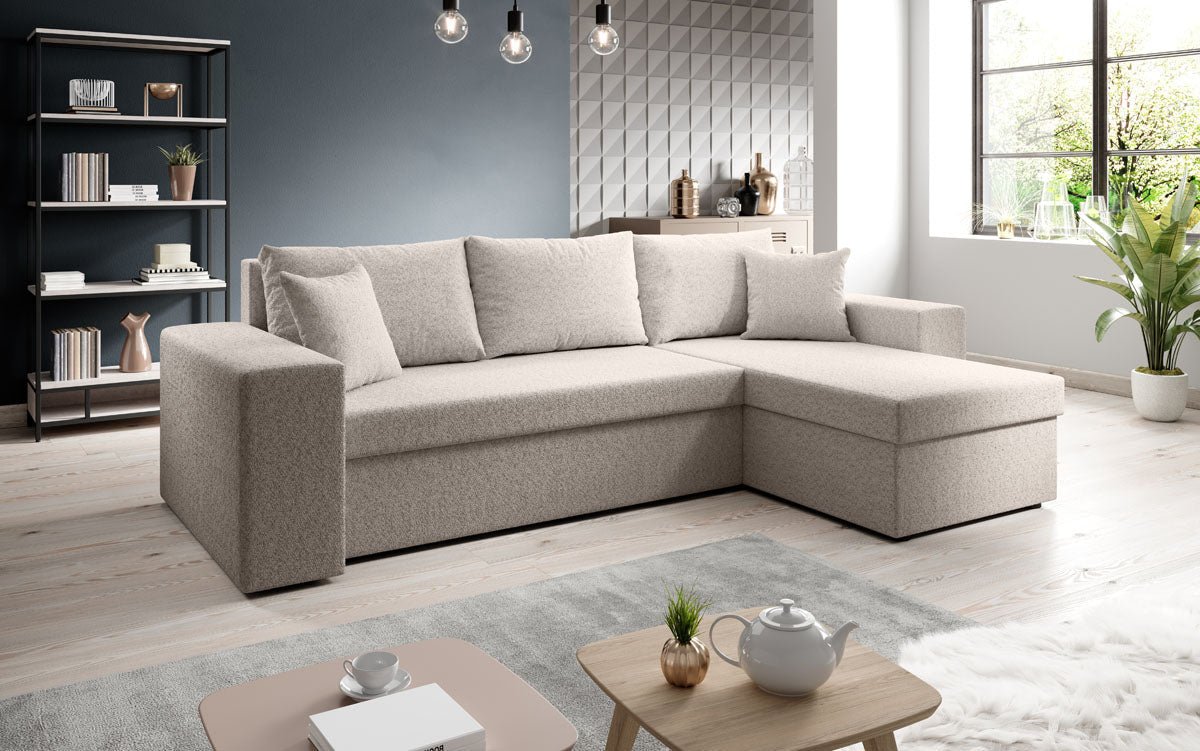 Designer Denver Bouclé Sofa with Sleeping and Folding Function