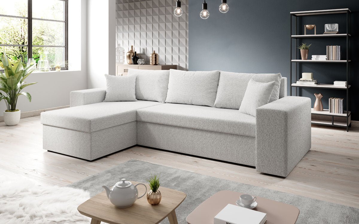 Designer Denver Bouclé Sofa with Sleeping and Folding Function