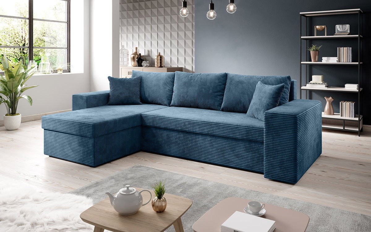 Designer Denver Cord Sofa with Sleeping and Folding Function