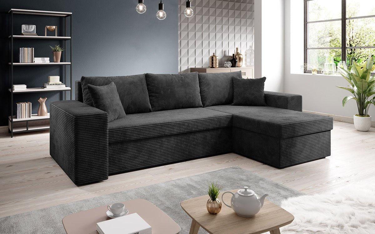 Designer Denver Cord Sofa with Sleeping and Folding Function