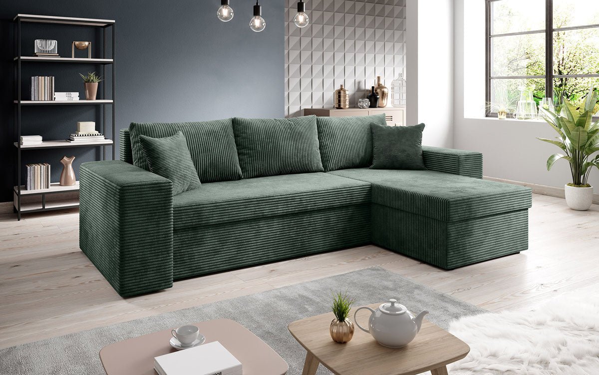 Designer Denver Cord Sofa with Sleeping and Folding Function