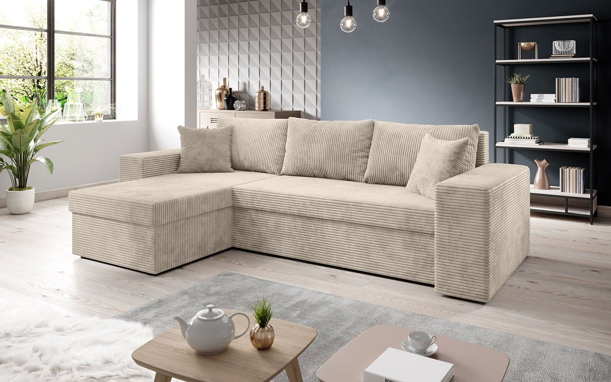 Designer Denver Cord Sofa with Sleeping and Folding Function