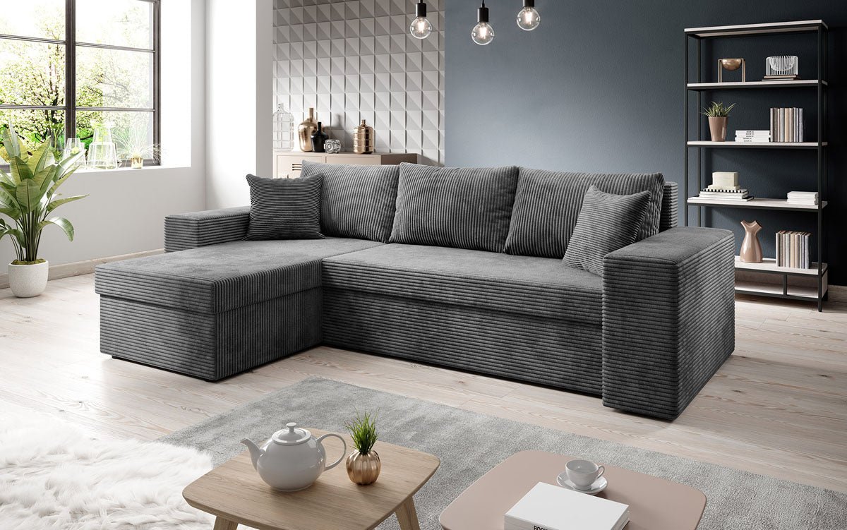 Canapé design Denver Cord avec fonction couchage et pliage