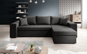 Designer Ecksofa Denver Stoff mit Schlaf- und Klappfunktion