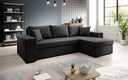 Designer Ecksofa Denver Stoff mit Schlaf- und Klappfunktion