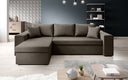 Designer Ecksofa Denver Stoff mit Schlaf- und Klappfunktion