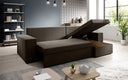 Designer Ecksofa Denver Stoff mit Schlaf- und Klappfunktion