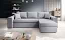 Designer Ecksofa Denver Stoff mit Schlaf- und Klappfunktion