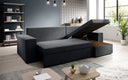 Designer Ecksofa Denver Stoff mit Schlaf- und Klappfunktion