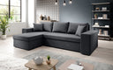 Designer Ecksofa Denver Stoff mit Schlaf- und Klappfunktion