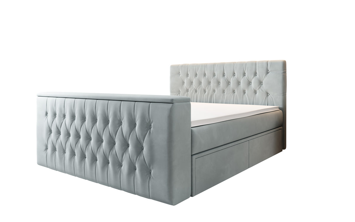 Boxspringbett Vulnero mit TV Lift und Stauraum (2 Schubladen)