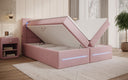 Lit boxspring Minera avec LED, USB et espace de rangement