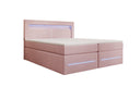 Lit boxspring Minera avec LED, USB et espace de rangement