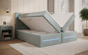 Lit boxspring Minera avec LED, USB et espace de rangement
