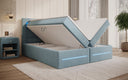 Lit boxspring Minera avec LED, USB et espace de rangement