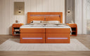 Lit boxspring Minera avec LED, USB et espace de rangement