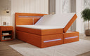 Lit boxspring Minera avec LED, USB et espace de rangement