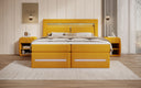 Lit boxspring Minera avec LED, USB et espace de rangement
