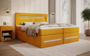 Lit boxspring Minera avec LED, USB et espace de rangement