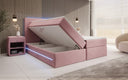 Boxspringbett Voyage mit LED u. Stauraum in Samt