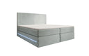 Boxspringbett Voyage mit LED u. Stauraum in Samt