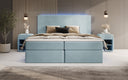 Boxspringbett Voyage mit LED u. Stauraum in Samt