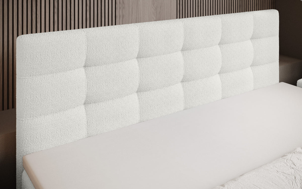 Boxspringbett Luxor Bouclé mit Stauraum