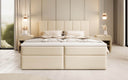 Lit boxspring Aurelia en Similicuir avec espace de rangement