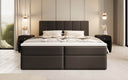 Lit boxspring Aurelia en Similicuir avec espace de rangement