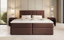 Lit boxspring Aurelia en Similicuir avec espace de rangement