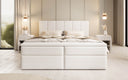 Lit boxspring Aurelia en Similicuir avec espace de rangement
