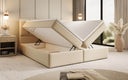 Lit boxspring Aurelia en Similicuir avec espace de rangement