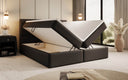 Lit boxspring Aurelia en Similicuir avec espace de rangement