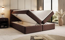 Lit boxspring Aurelia en Similicuir avec espace de rangement