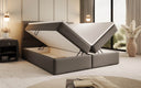 Lit boxspring Aurelia en Similicuir avec espace de rangement