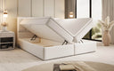 Lit boxspring Aurelia en Similicuir avec espace de rangement