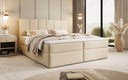 Lit boxspring Aurelia en Similicuir avec espace de rangement