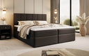Lit boxspring Aurelia en Similicuir avec espace de rangement