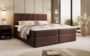 Lit boxspring Aurelia en Similicuir avec espace de rangement