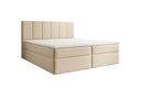 Lit boxspring Aurelia en Similicuir avec espace de rangement