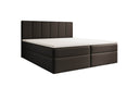 Lit boxspring Aurelia en Similicuir avec espace de rangement