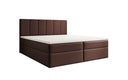 Lit boxspring Aurelia en Similicuir avec espace de rangement