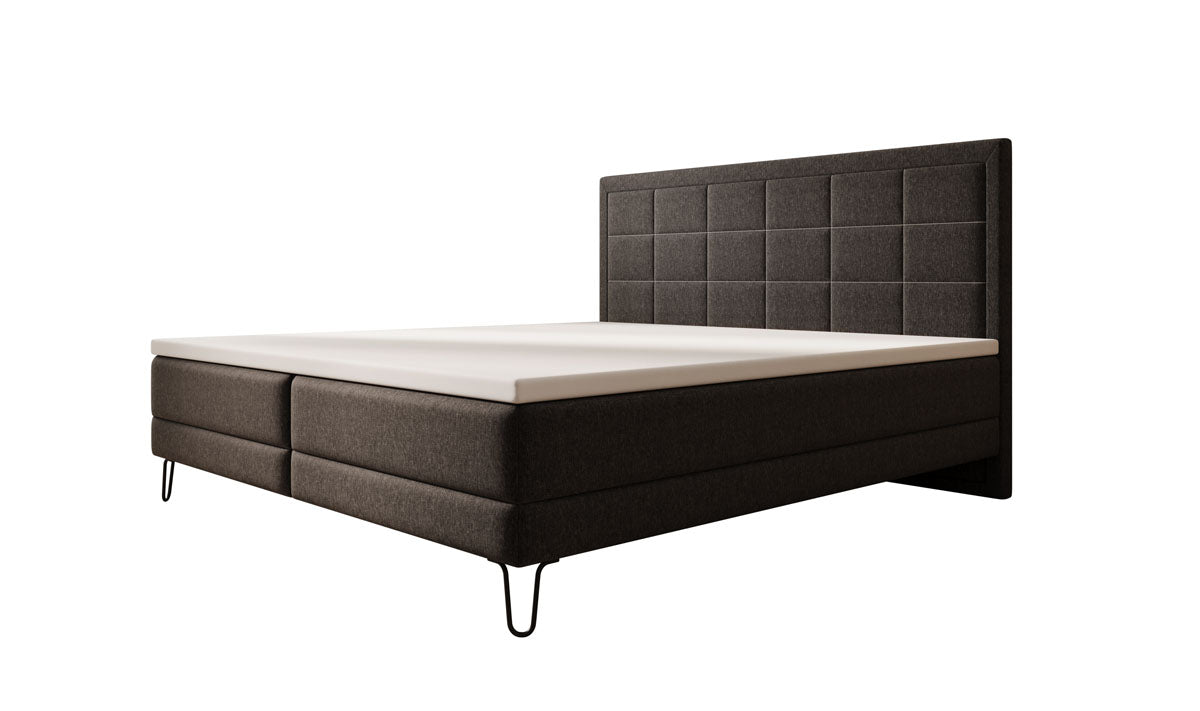 Mariella box spring bed with fabric legs