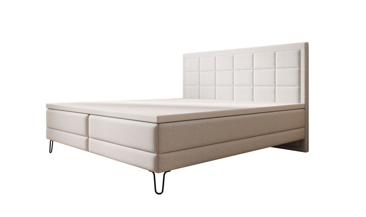 Mariella box spring bed with fabric legs