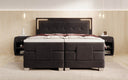 Lit boxspring Noctis Velours à réglage électrique avec LED