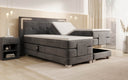 Lit boxspring Noctis Velours à réglage électrique avec LED