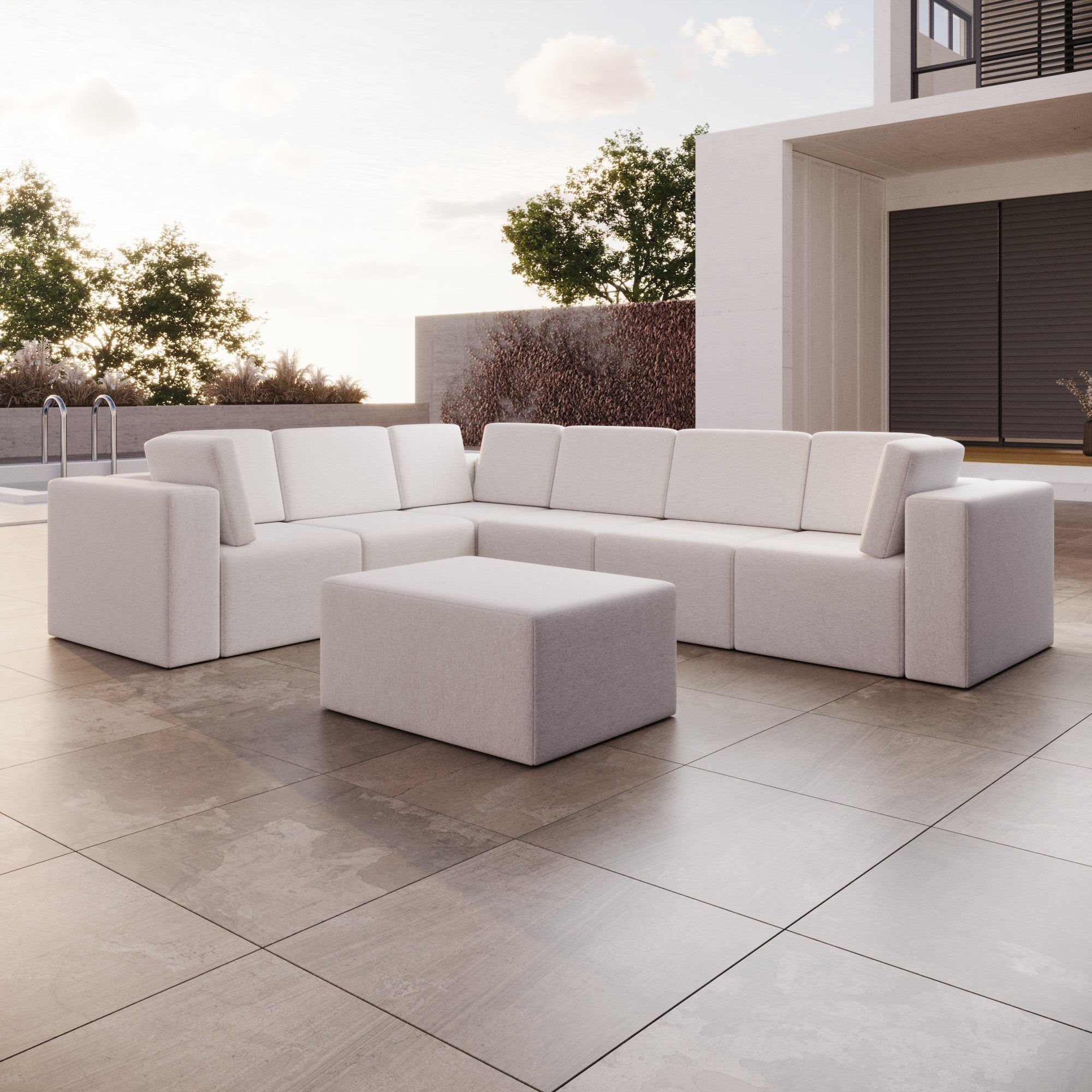 Housse pour canapé de jardin Eden L Maxi avec tabouret d'appoint